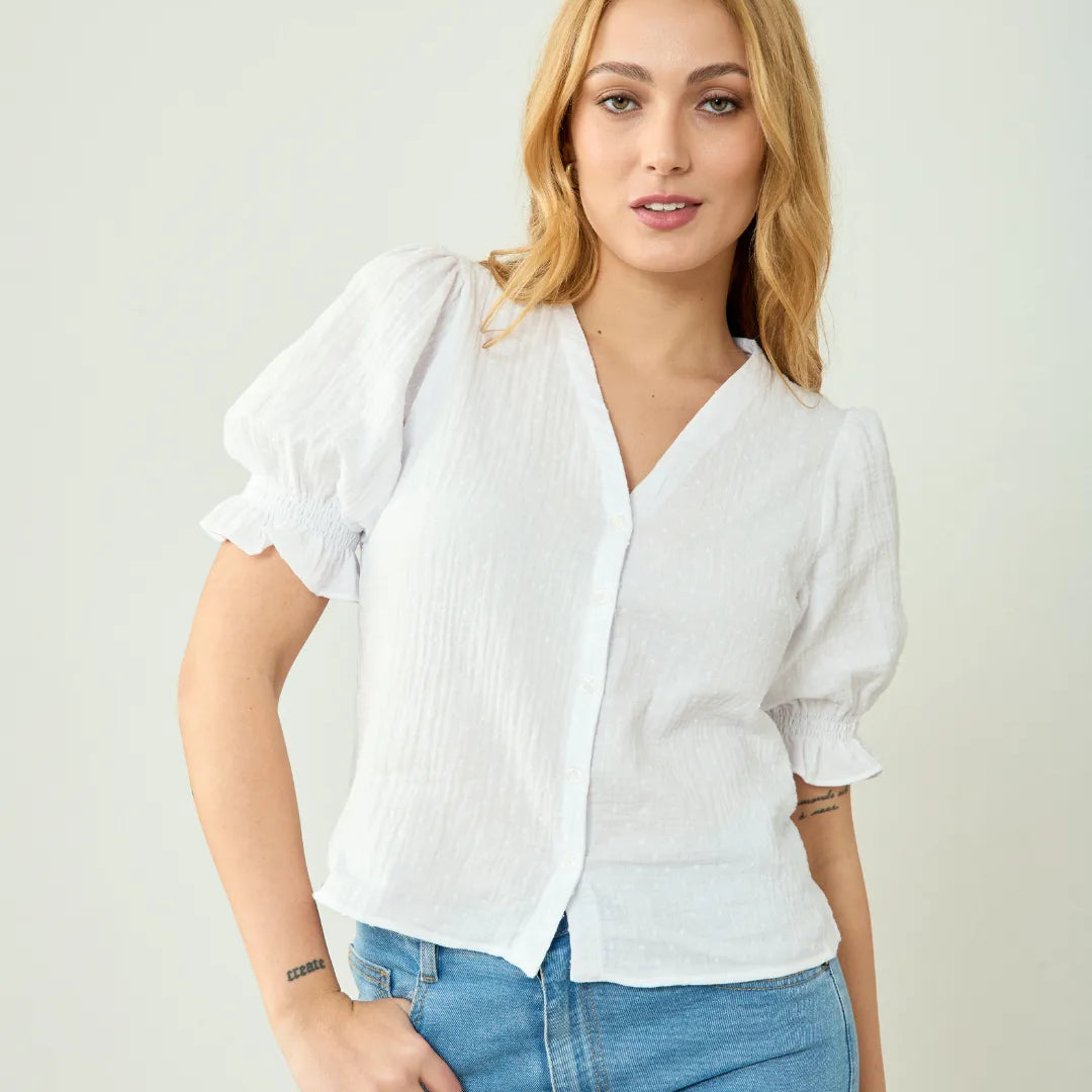 Blusa Mangas Abullonadas: Mejores 15 Outfits