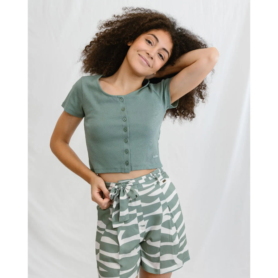 Camiseta manga corta verde