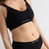 Conjunto Negro: Bralette Sublime + Braguita Clásica