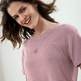 Camiseta Rayas Malvas