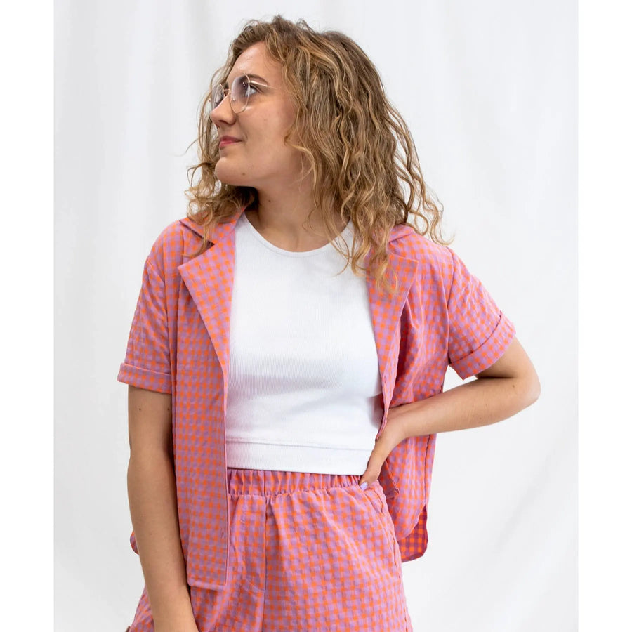 Camisa Xàbia Vichy Atardecer