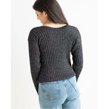 Doppelte schwarze Strickjacke