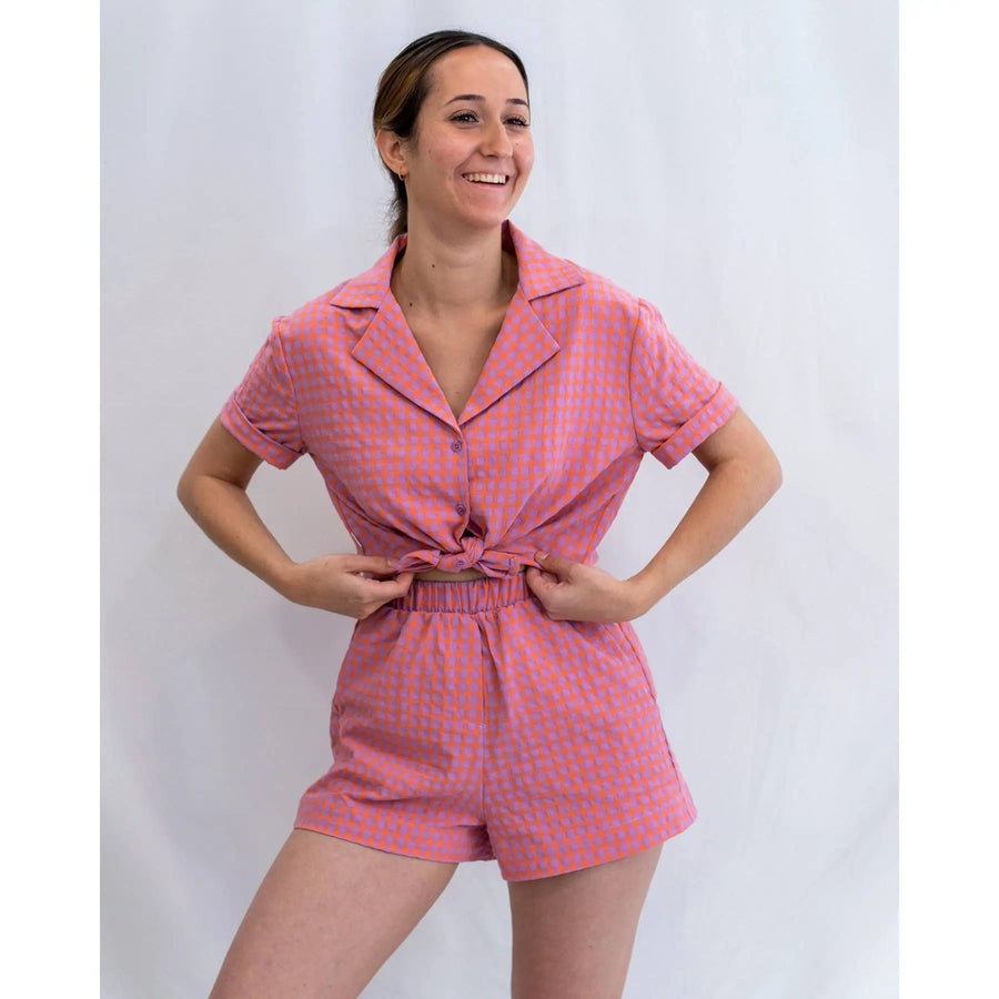 Camisa Xàbia Vichy Atardecer