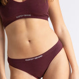 Conjunto Burdeos: Bralette Clásico + Braguita Clásica