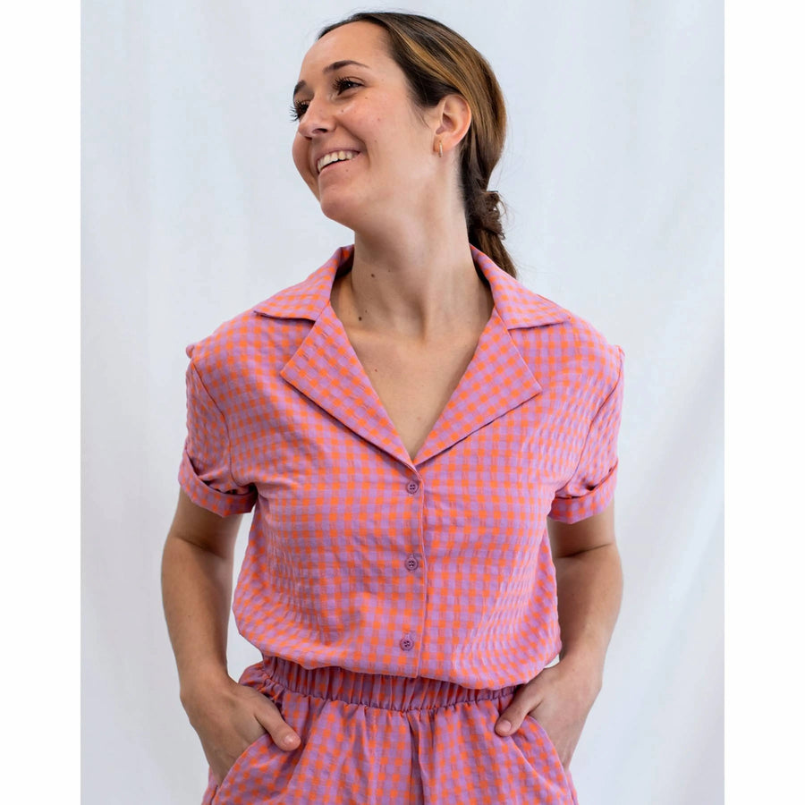 Camisa Xàbia Vichy Atardecer