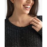 Doppelte schwarze Strickjacke