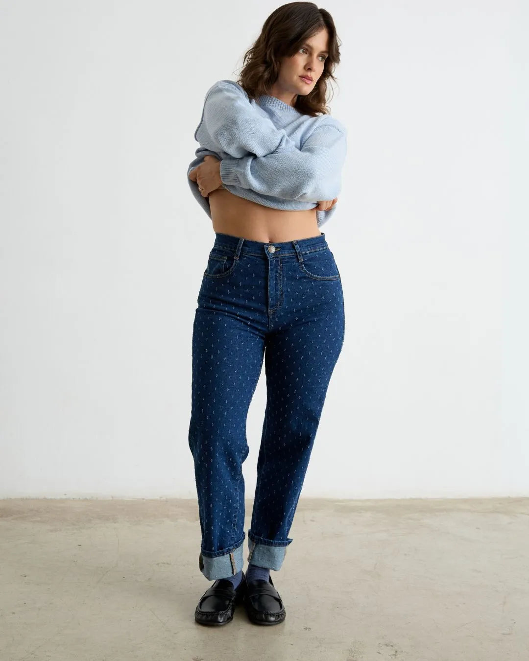 Jeans Nuria Punteado