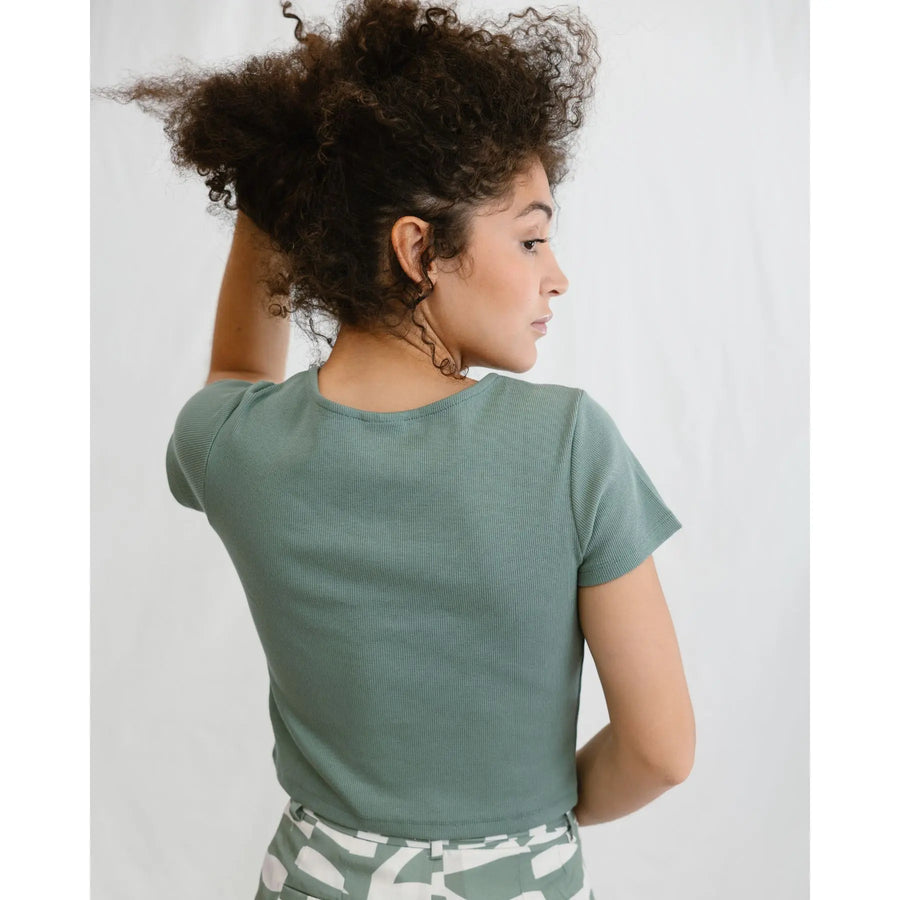 Camiseta manga corta verde