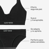 Conjunto Negro: Bralette Clásico + Braguita Clásica
