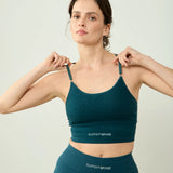 Ensemble bleu - Top croisé et Biker