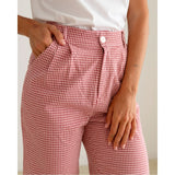 Pantalón Vichy Burdeos