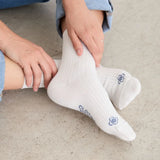 Ribbed Cream Sock