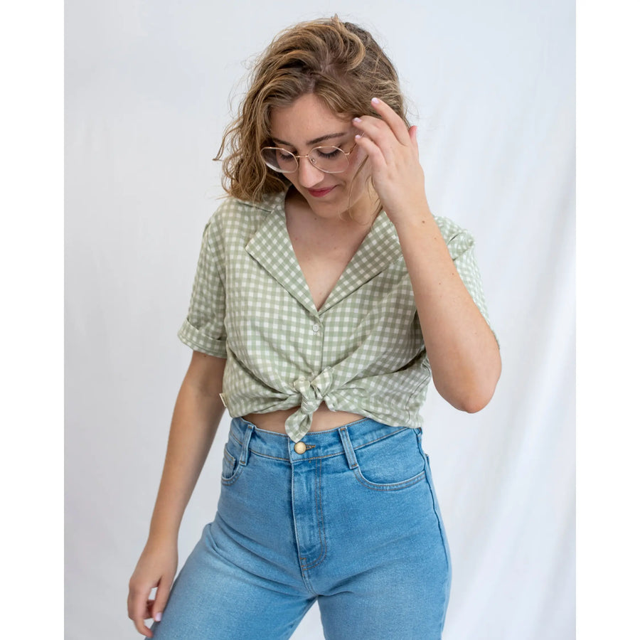 Camisa Xàbia Vichy Verde