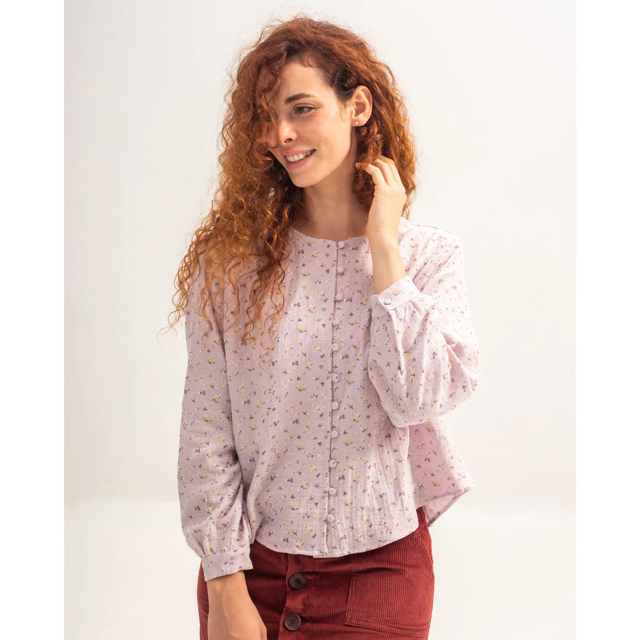 Bluse mit Laura-Print 