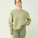 Sudadera Flor Verde