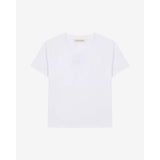 Weißes Blumen-T-Shirt