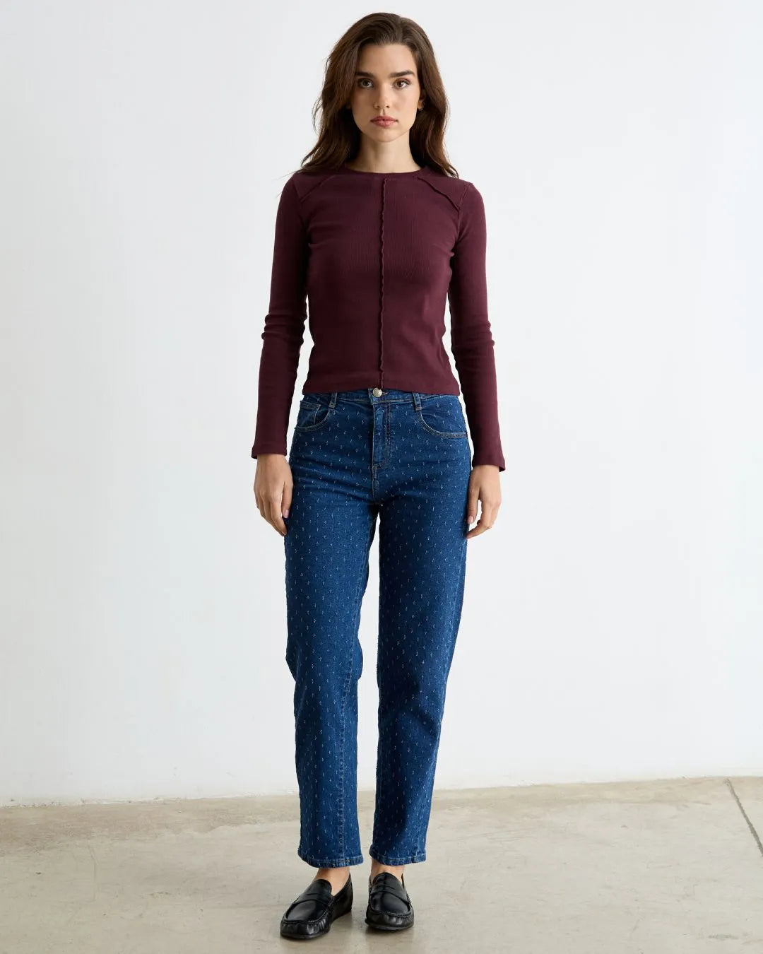 Jeans Nuria Punteado