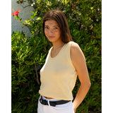Gelbes durchbrochenes Top