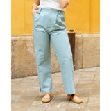 Pantalón Vichy Aguamarina