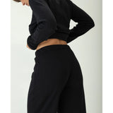 Pack Descanso - Pijama Negro y Braguita Coquette Negra