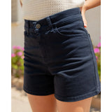 Marineblaue Shorts aus Twill