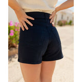 Marineblaue Shorts aus Twill