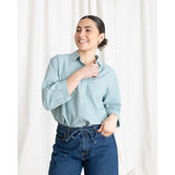 Camisa Vichy Aguamarina