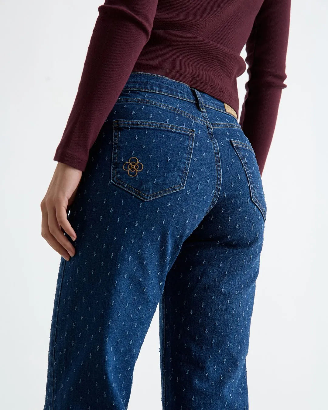 Jeans Nuria Punteado