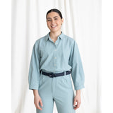 Camisa Vichy Aguamarina