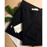 Pack Descanso - Pijama Negro y Braguita Coquette Negra