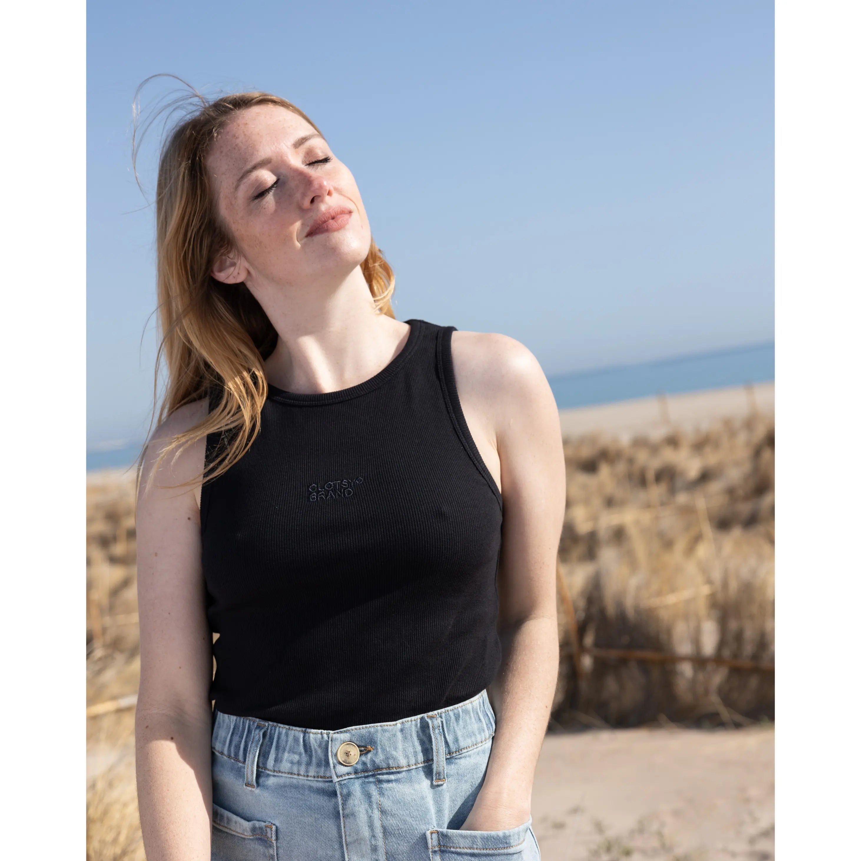 Belted tank top sales