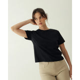 Camiseta Flor Negra