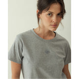Camiseta Flor Gris