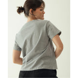Camiseta Flor Gris
