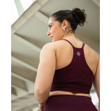 Conjunto Move Burdeos • Biker • Top cruzado