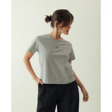 Camiseta Flor Gris