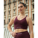 Conjunto Move Burdeos • Biker • Top cruzado