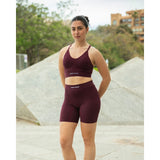 Conjunto Move Burdeos • Biker • Top cruzado