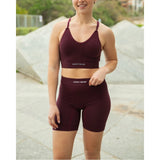 Conjunto Move Burdeos • Biker • Top cruzado