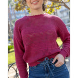 Jersey Calado Burdeos