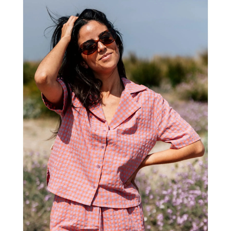 Camisa Xàbia Vichy Atardecer