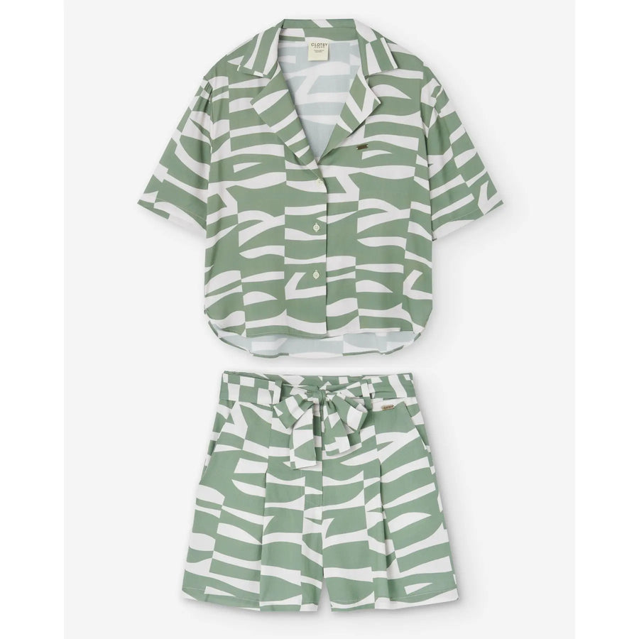 Conjunto Deshielo Verde • blusa y bermuda