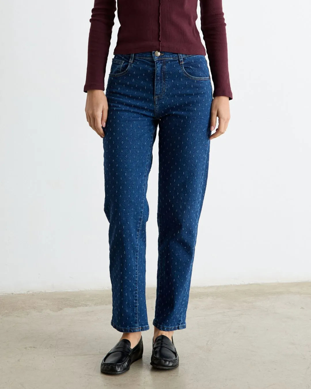 Jeans Nuria Punteado