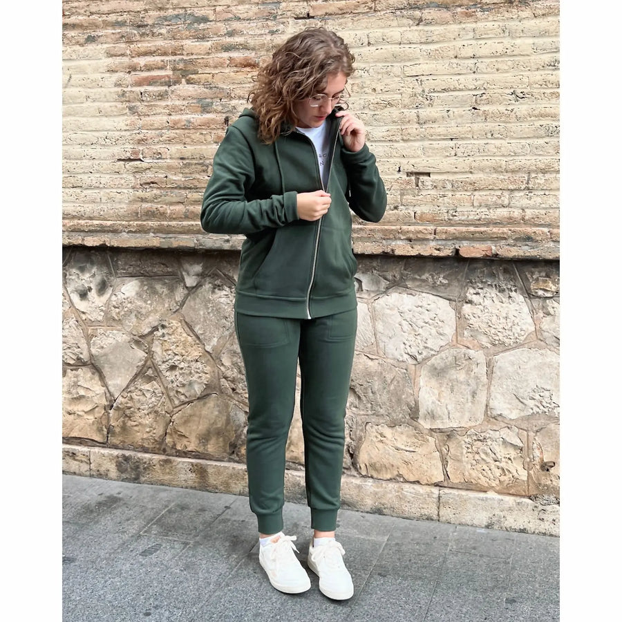 Sweat zippé vert • unisexe